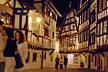De l’ambiance tard le soir dans le quartier petite France de Strasbourg