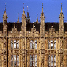 Les chambres du Parlement à Londres.