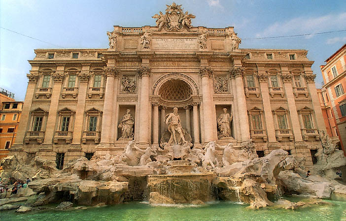 La fontaine de Trevi à Rome.