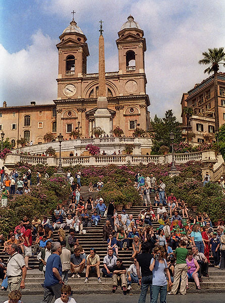 The Spanish Steps in Piazza di Spagna.
