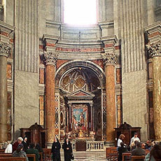A side chapel inside Saint Peter’s Basilica in Rome.