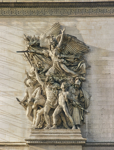 La sculpture «Départ des Volontaires de 1792» sur l’Arc de Triomphe.