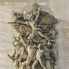 The Departure of the Volunteers of 1792 sculpture on l’Arc de Triomphe.