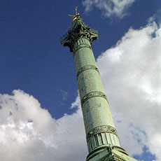 La colonne de Juillet devant l’Opéra Bastille.