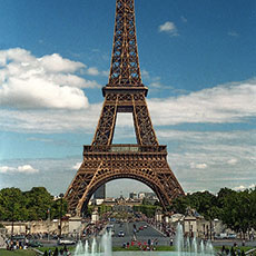 The Eiffel Tower seen from Parvis des droits de l’homme.