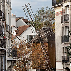 Moulin de la Galette on rue Lepic in Montmartre.