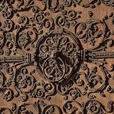 Wrought iron on Notre-Dame’s Portal of the Virgin.