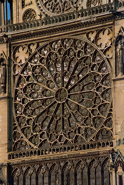 The rose window on the south façade of Notre-Dame.