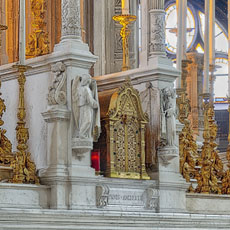 The high altar inside Saint-Eustache Church