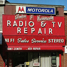 The John F. Kennedy Radio and TV repair shop in Roslindale.
