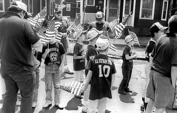 Little League members in the Somerville Day Parade.