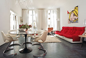 An apartment on rue des Gravilliers in the Marais.