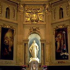 Québec By, forhenværende og ny—Den Basilika Notre-Dame