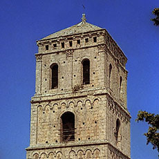 The tower of Saint Trophime church in Arles.