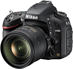 The Nikon D600, an upper-mid range digtial reflex released in 2012.
