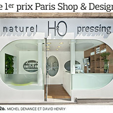 The H2O dry cleaning shop in the September 11th issue of the newspaper «Le Figaro».