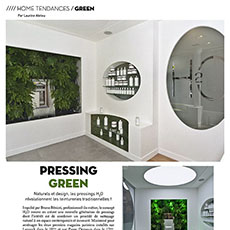Two color photographs of the H2O dry cleaning shop in the November 2011 issue of the magazine «Home».