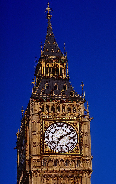 Big Ben, Victoria Tower’s clock in London.