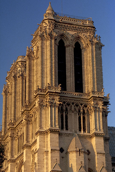 Notre-Dame’s towers seen from the Left Bank.