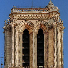 The eastern side of Notre-Dame Cathedral’s south tower.