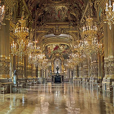 Un panorama du Grand Foyer de l’Opéra Garnier.