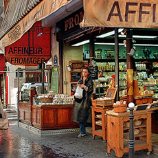 A cheese shop on rue de Bretagne in the upper Marais.