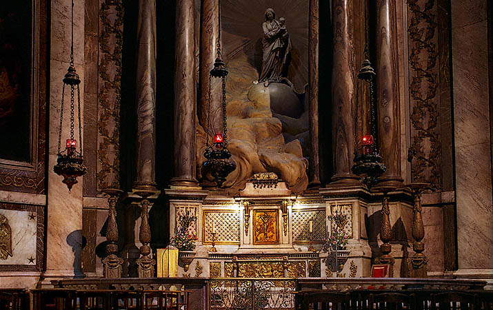 The Lady Chapel behind the altar of Saint-Sulpice Church.