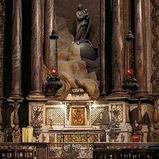The Lady Chapel behind the altar of Saint-Sulpice Church.