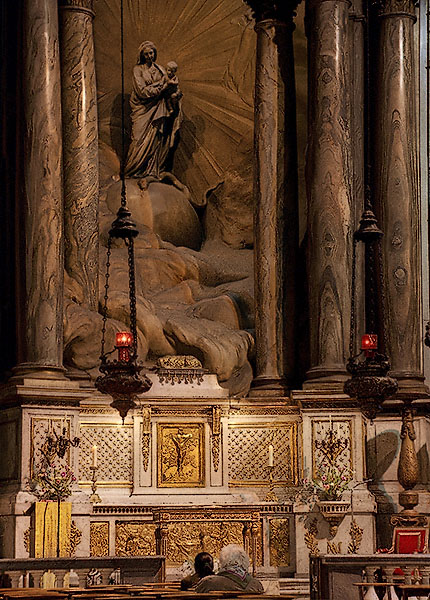 The Lady Chapel behind the high altar inside Saint-Sulpice Church.