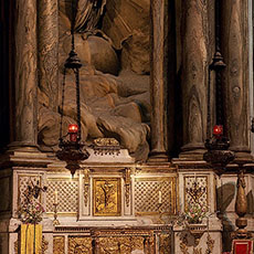The Lady Chapel behind the high altar inside Saint-Sulpice Church.