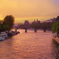 Un coucher de soleil sur la Seine.