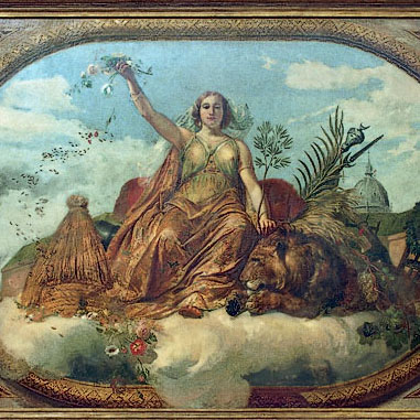 “Peace Enthroned Before Paris”, a painting by Horace Vernet in the palais Bourbon.
