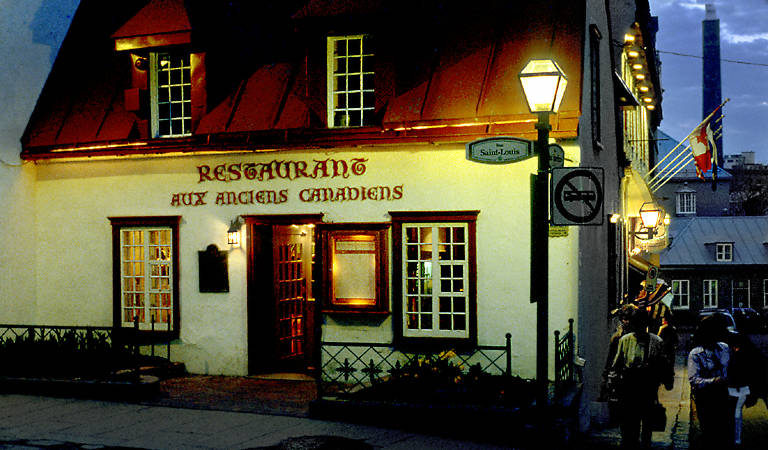 Restaurants such as Aux Anciens Canadiens offer warm welcome and ancestral Québec cuisine
