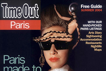 The cover of Time Out Paris with a picture taken at a fashion show.