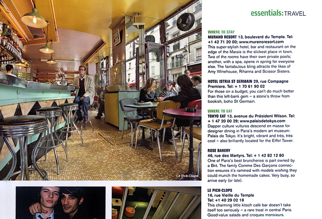 The café Pick-Clops in the Marais, Paris.