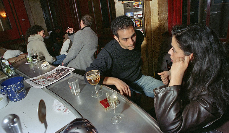 The interior of a bar in Paris before smoking was banned inside at the end of 2007.